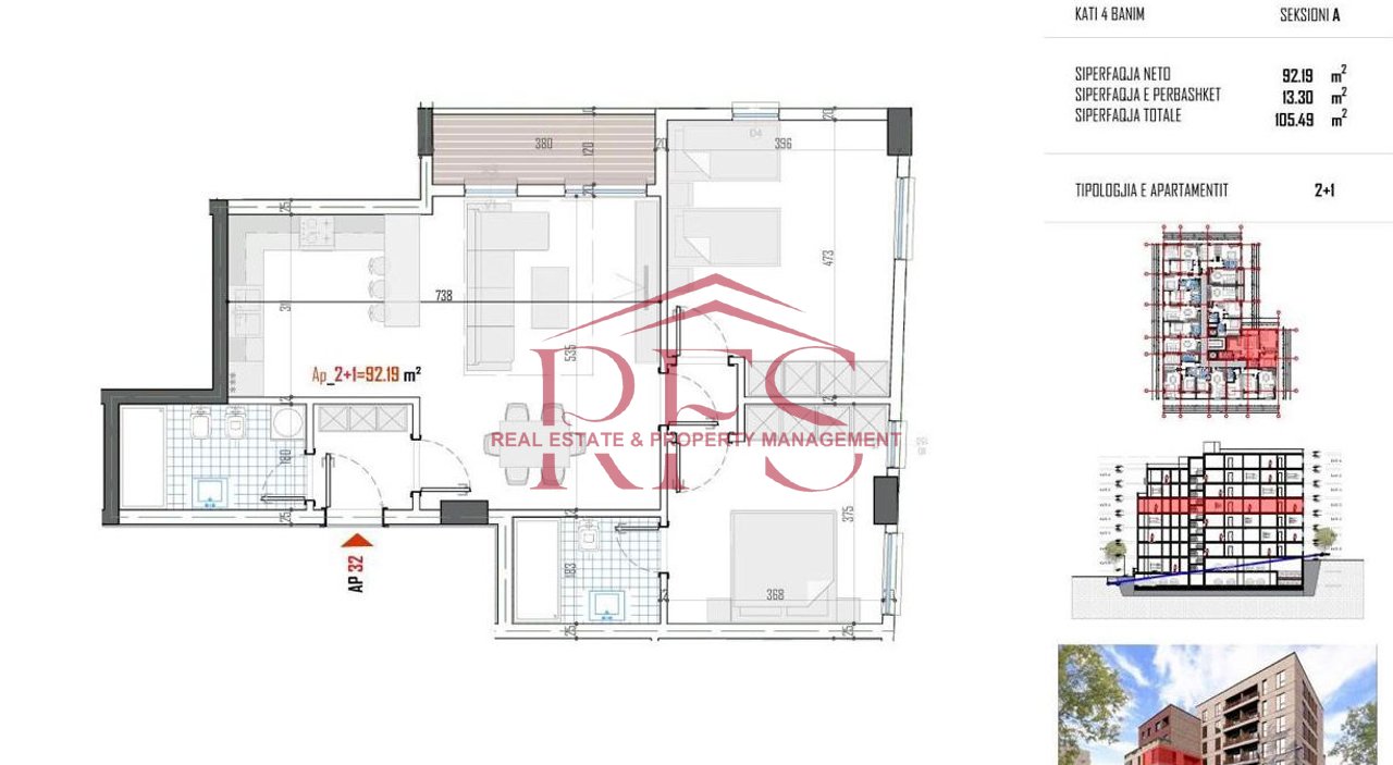 📍 Shitet Apartament 2+1 – Paskuqan, Afer Unazës se Madhe