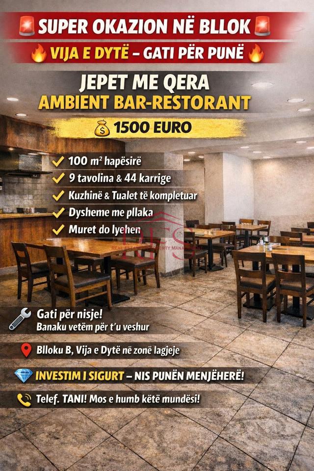 🚨 OFFERTA IMPERDIBILE A BLLOK 🚨 Bar-ristorante in affitto, 100 m², €1.500 a BLLOK