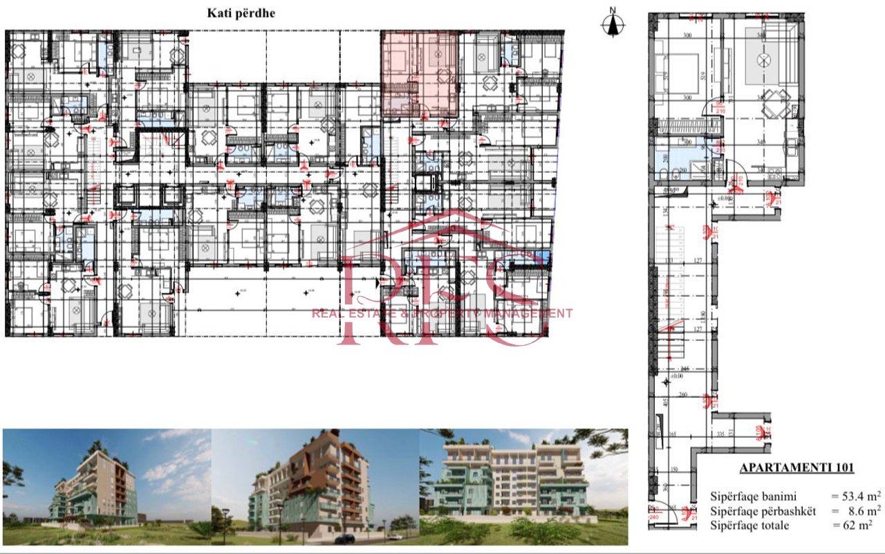 GOLEM, shitet apartament 1+1, Kati 0, 64000 Euro