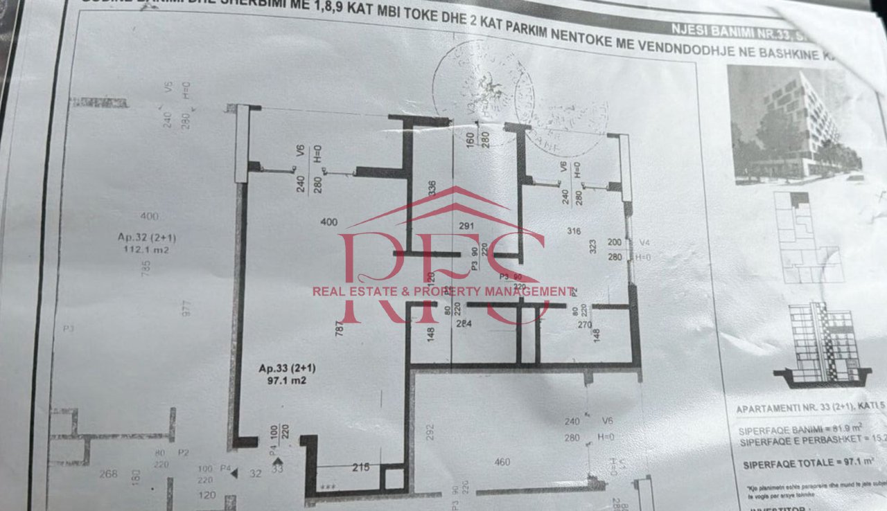Shitet Apartament 2+1 në Kamëz, me sipërfaqe 105 m², me çmim 94,500 Euro.