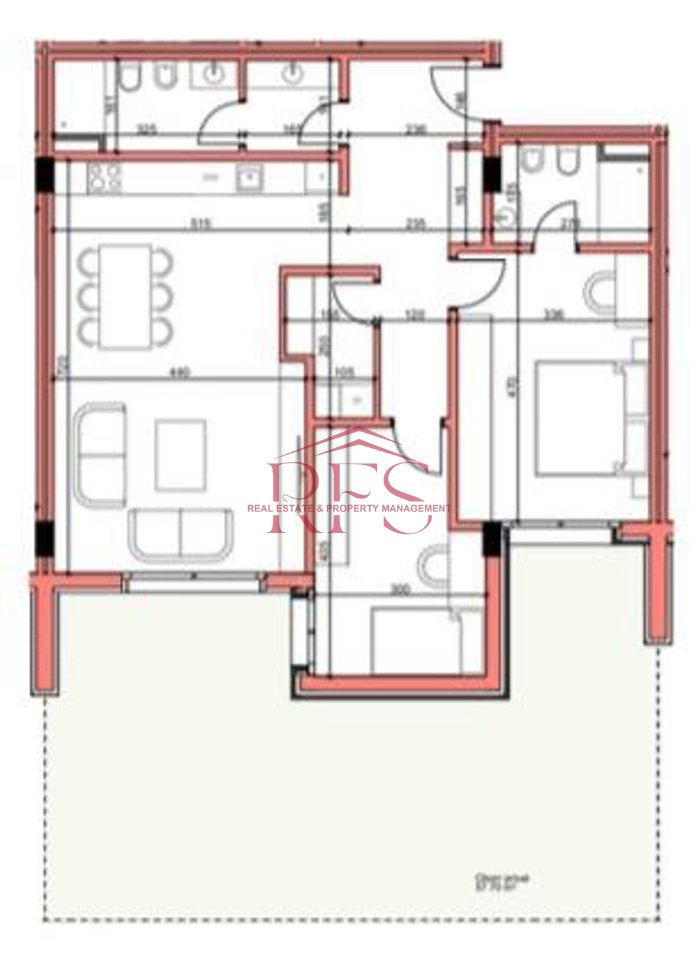 Shitet apartament 2+1, 115 m² me cmim 254.034 € ne zonen MJULL- BATHORE