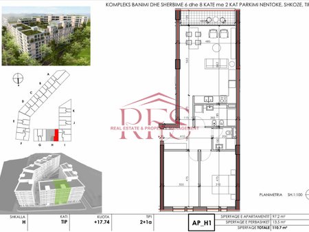 🏡 Appartamento 2+1 + balcone in vendita – Forest Residence | 126,580 Lekë/m²