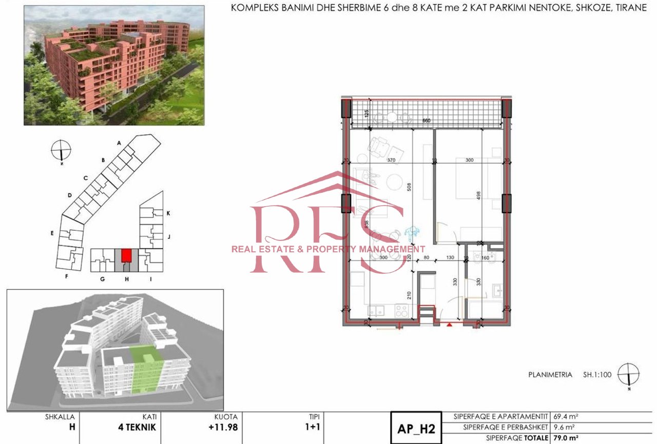 🏡✨ Appartamento 1+1 + balcone in vendita – Forest Residence, Shkoze | 126,580 Lek/m²