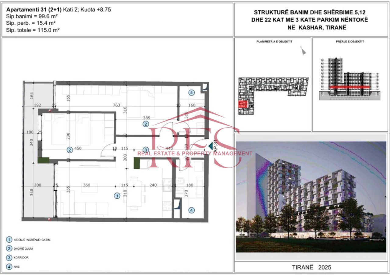 🏡 Appartamento 2+1+2+ balcone in vendita a Kashar – in progettazione! 💰 PREZZO: 1,200 €/m²