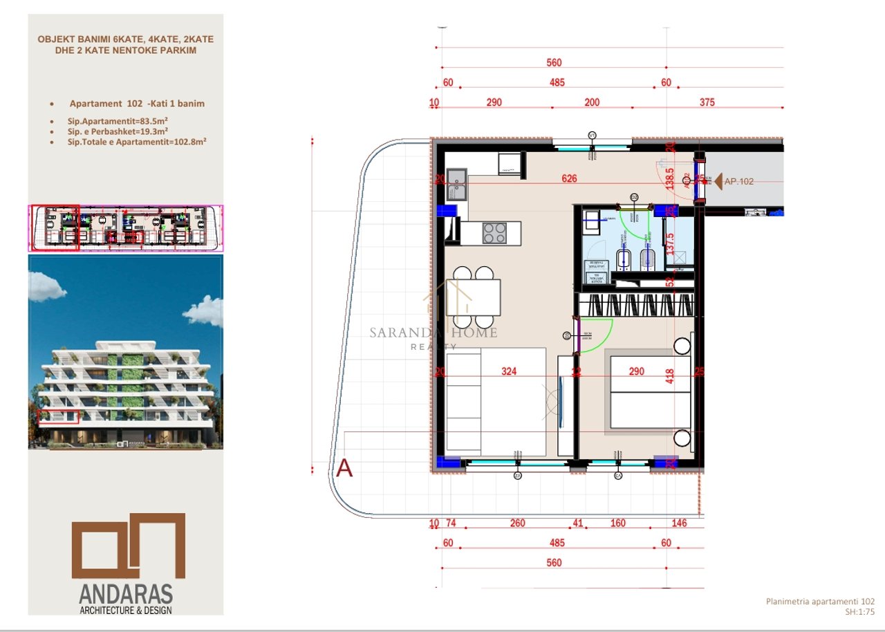 Apartamenti 102-Kati 1