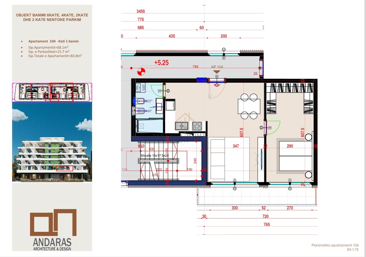 Apartamenti 104- Kati 1