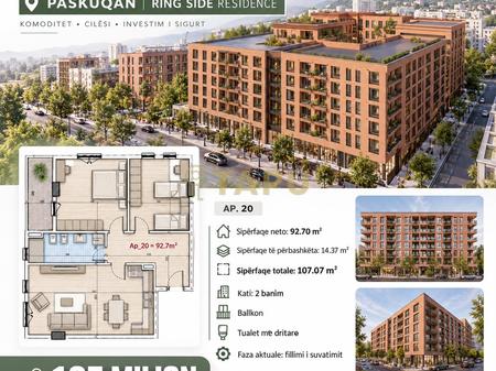 🏡 APPARTAMENTO 2+1 IN VENDITA – RING SIDE RESIDENCE, PASKUQAN