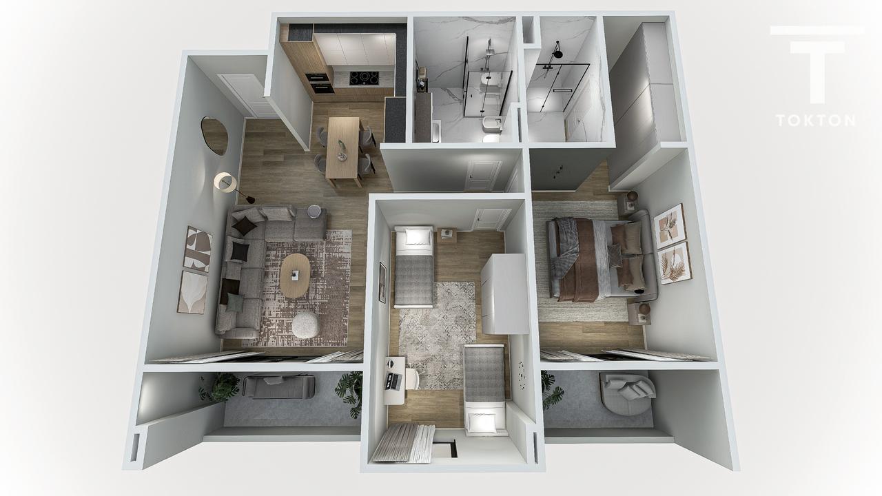 VENDESI APPARTAMENTO 2+1+2, RIVERSIDE RESIDENCE, VIA "JAVER MALO", TIRANA