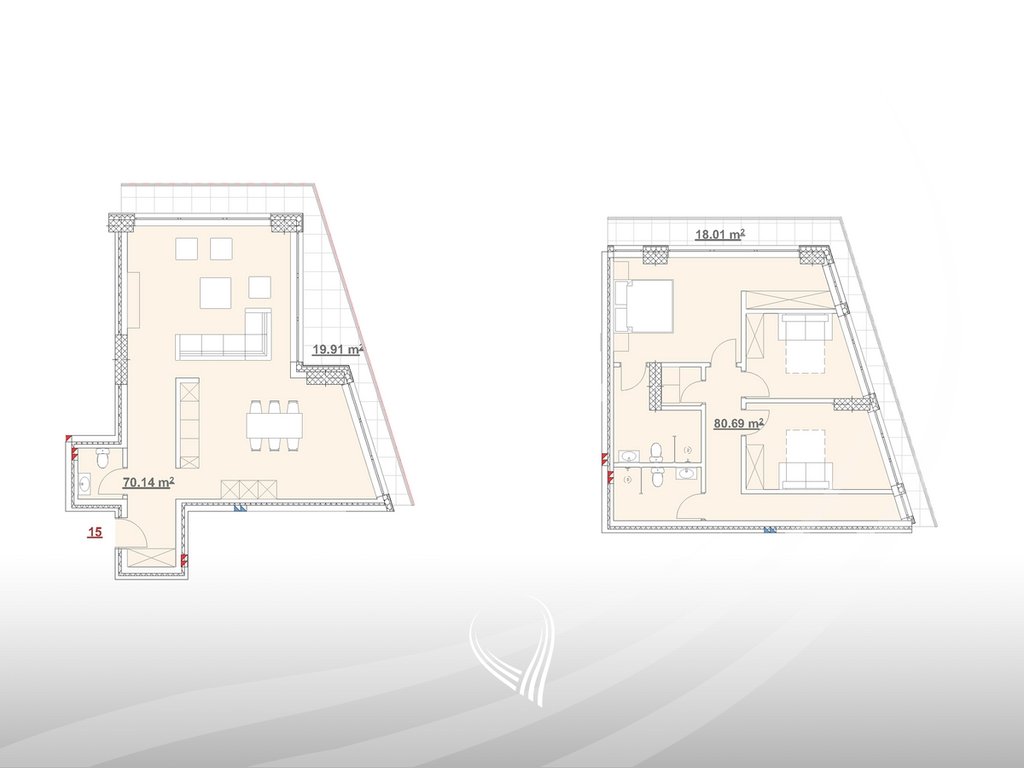 Duplex banesë me 3 dhoma gjumi në shitje në lagjen Marigona Hill3