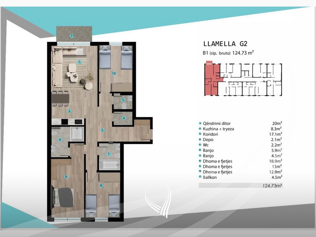 Banesë me 3 dhoma gjumi në shitje në lagjen Prishtina e Re7