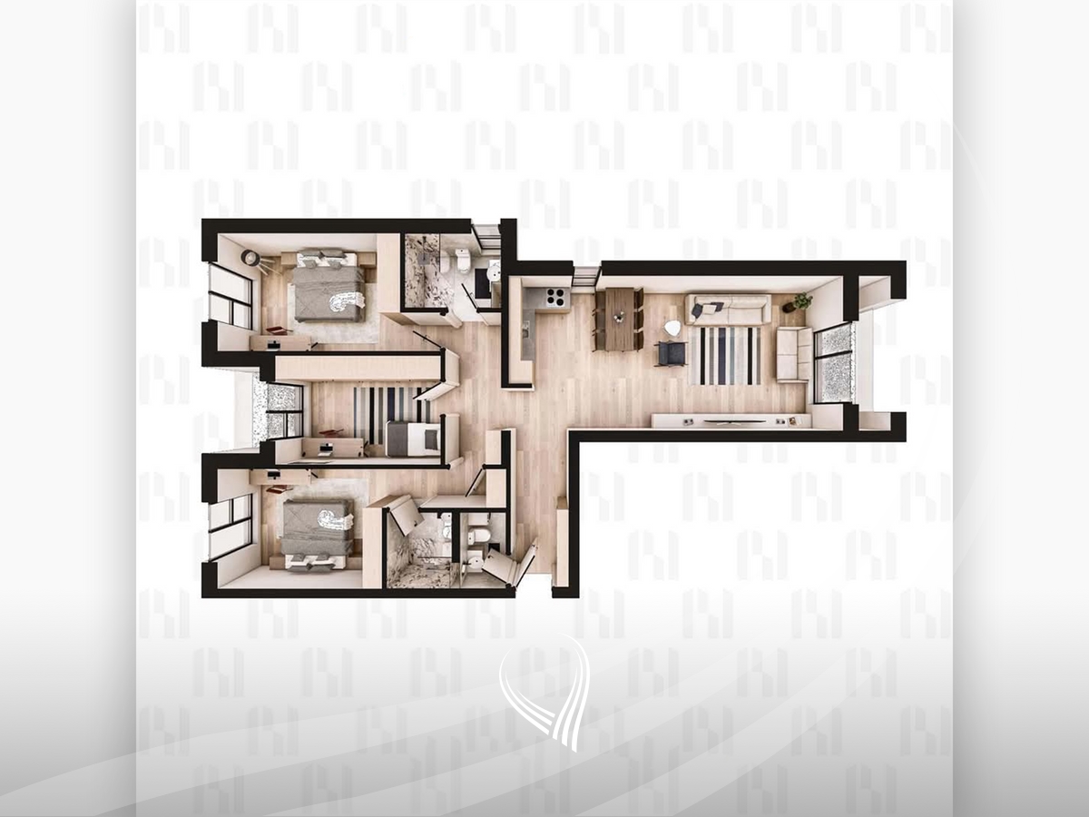 3 bedroom apartment for sale in the Kalabria-Emshir neighborhood14