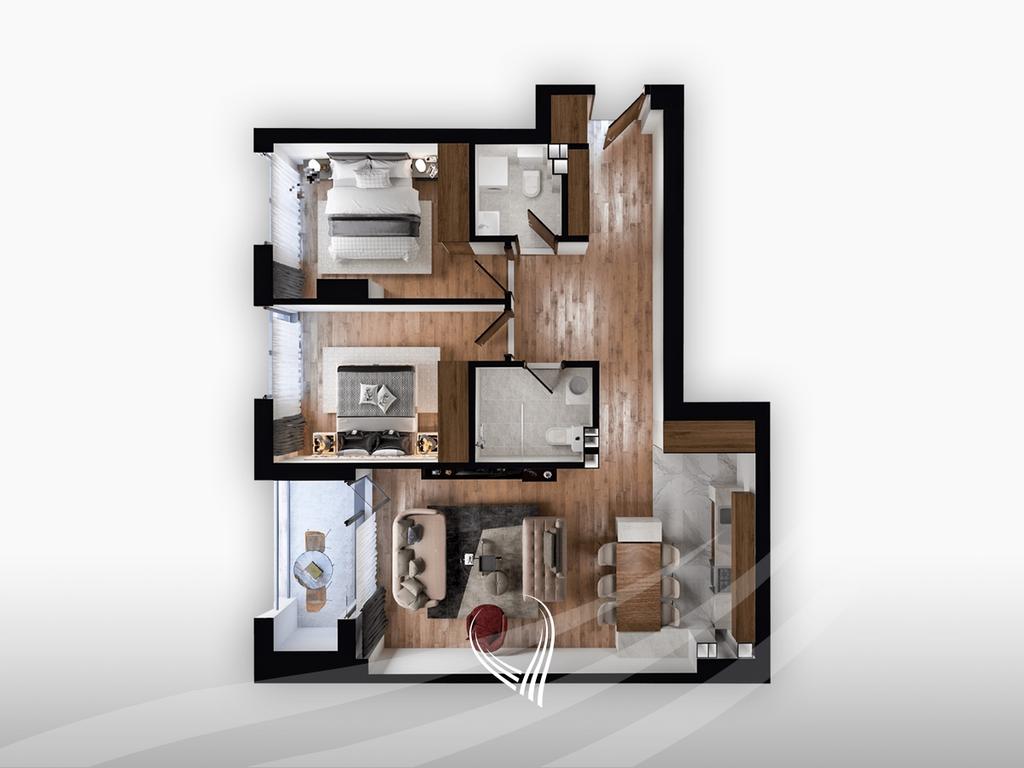 Banesë me 2 dhoma gjumi në shitje në lagjen Lakrishtë – Prime Residence 311