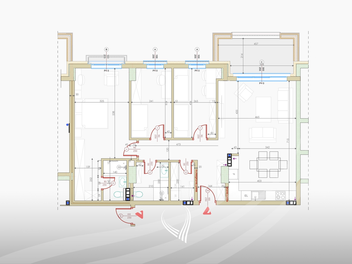 3-bedroom apartment for sale in the new Prishtina neighborhood – Albanica Residence9