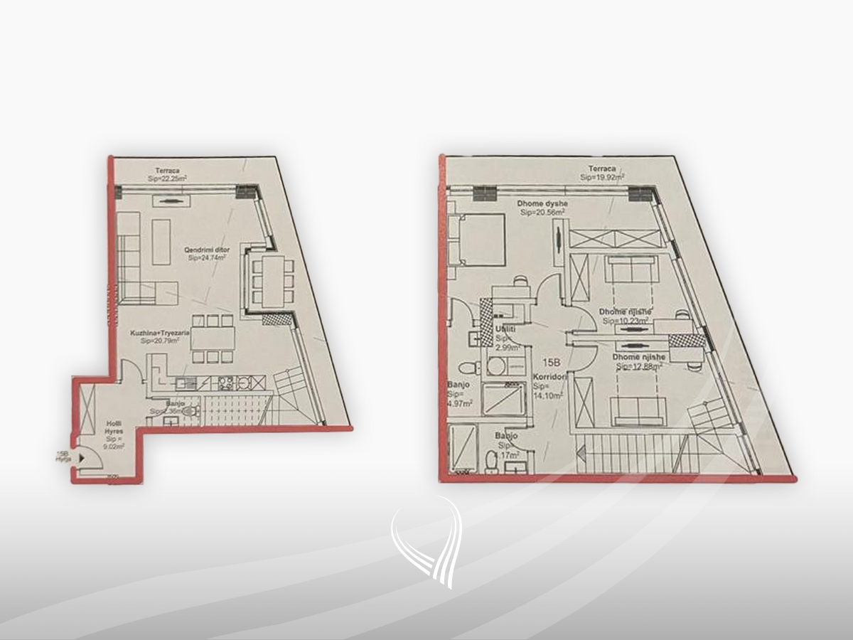Duplex banesë me 3 dhoma gjumi në shitje në lagjen Marigona Hill2