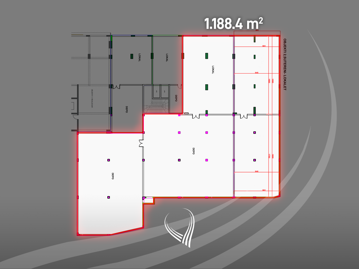 Premises 1,188.40m2 for sale in the Prishtina e Re neighborhood1