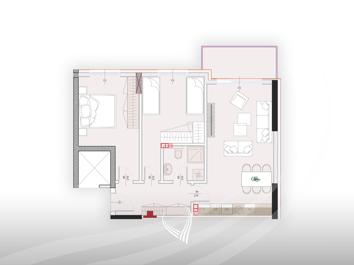 2-bedroom apartment for sale in the Aktash neighborhood – Mileniumi Residence10