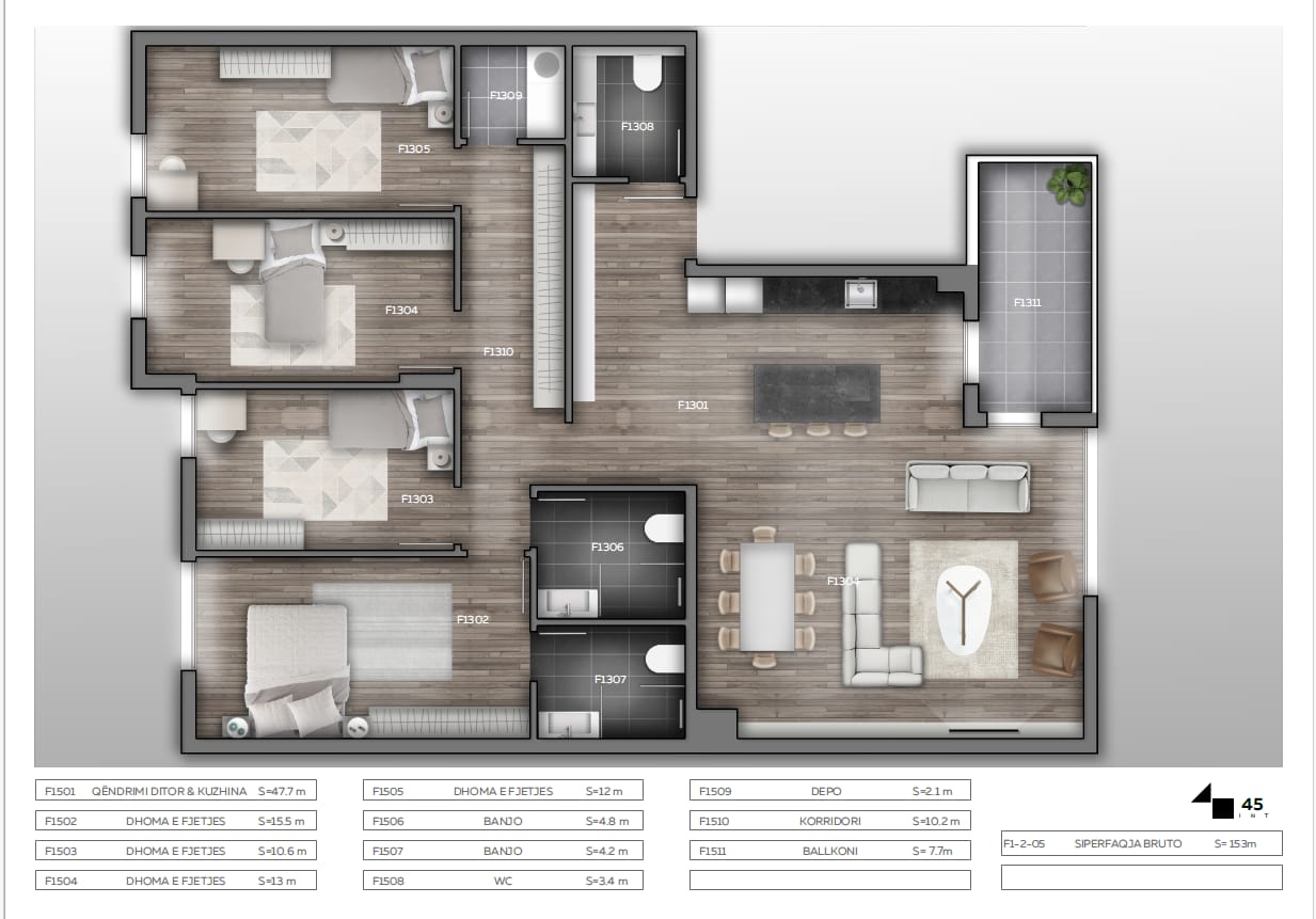 Banesë me 4 dhoma gjumi në shitje në lagjen Veternik - Gate Residence16