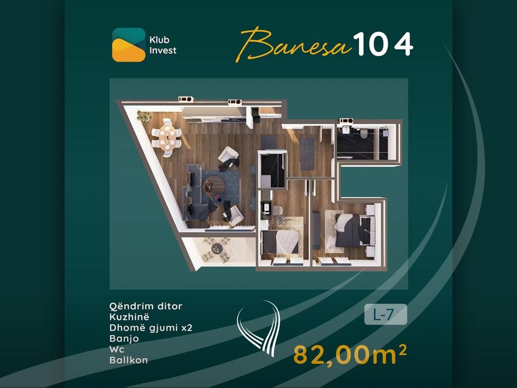 2 bedroom apartment for sale in the New Prishtina neighborhood8