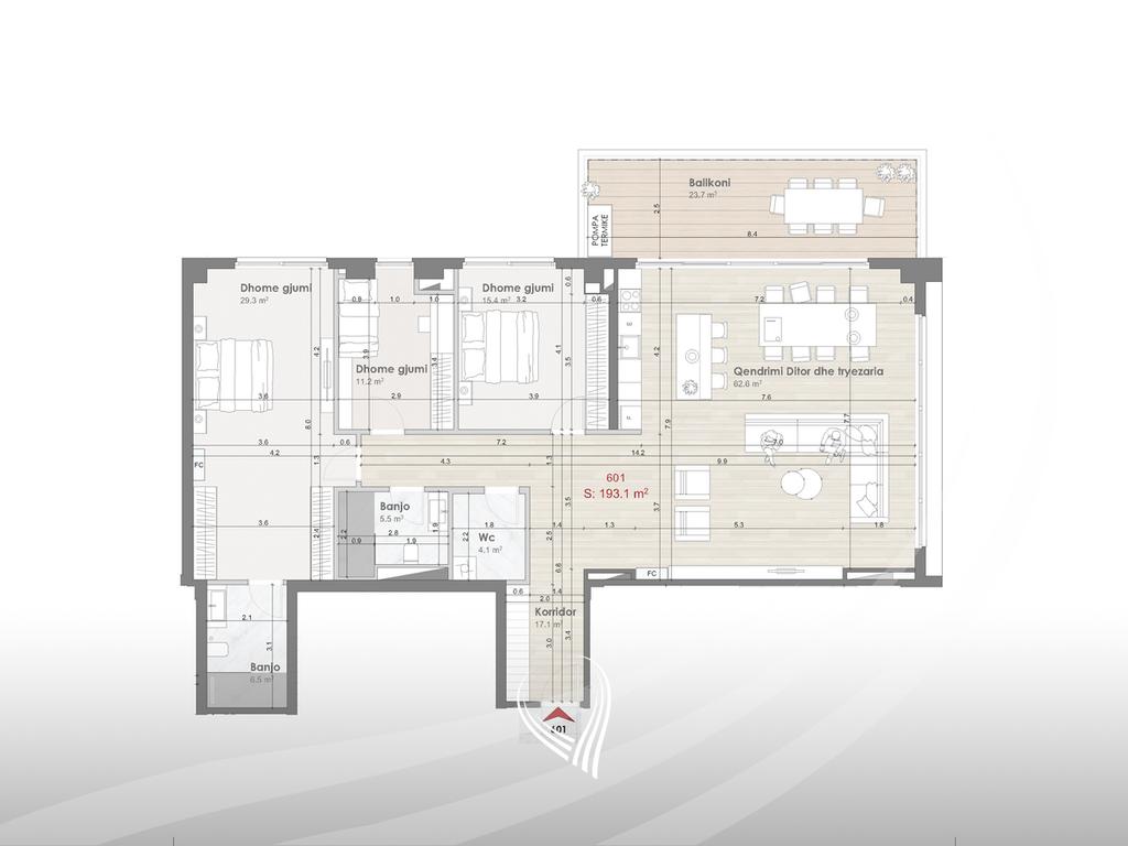 Banesë me 3 dhoma gjumi në shitje në lagjen Prishtina e re – International Residence9
