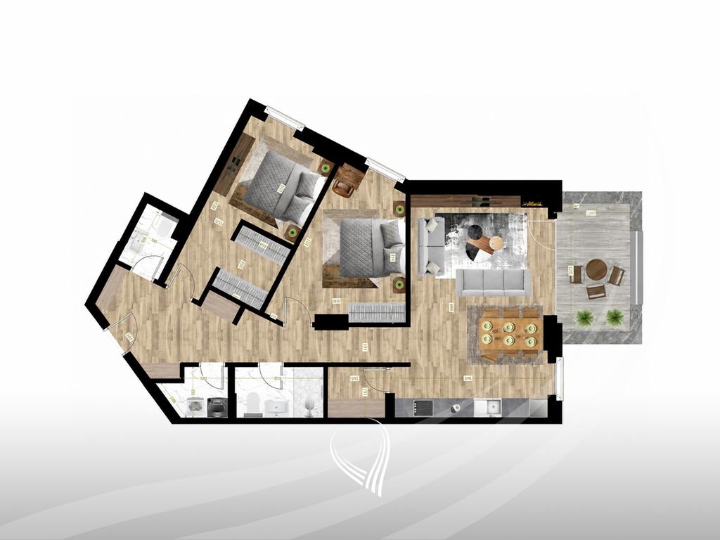 2-bedroom apartment for sale in the Prishtina e Re neighborhood – Albanica Residence10