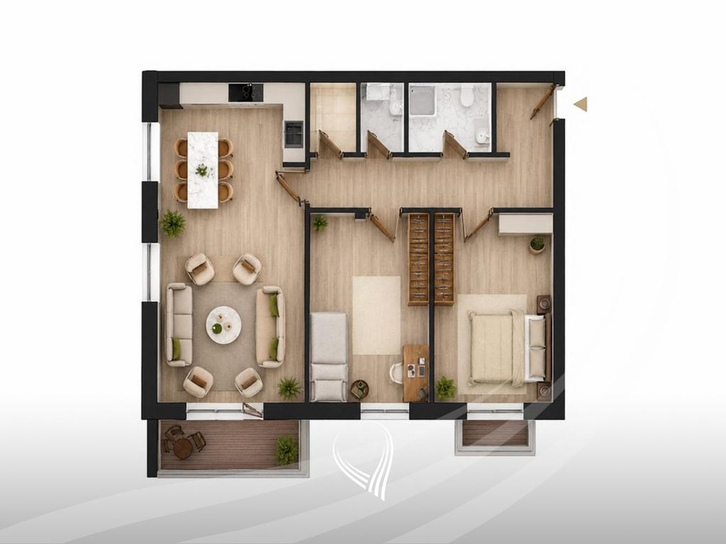 2-bedroom apartment for sale in the Prishtina e Re neighborhood1