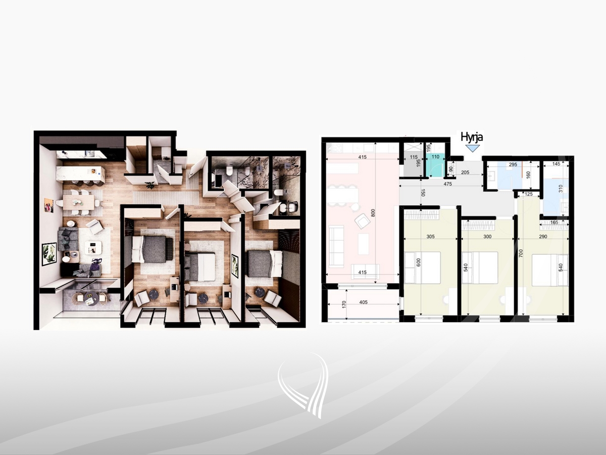 Banesë me 3 dhoma gjumi në shitje në lagjen Prishtina e Re – Prishtina Premium Residence12