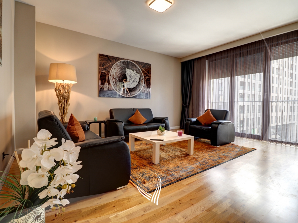 Duplex banesë me 3 dhoma gjumi me qira në lagjen Aktash – Ivy Residence