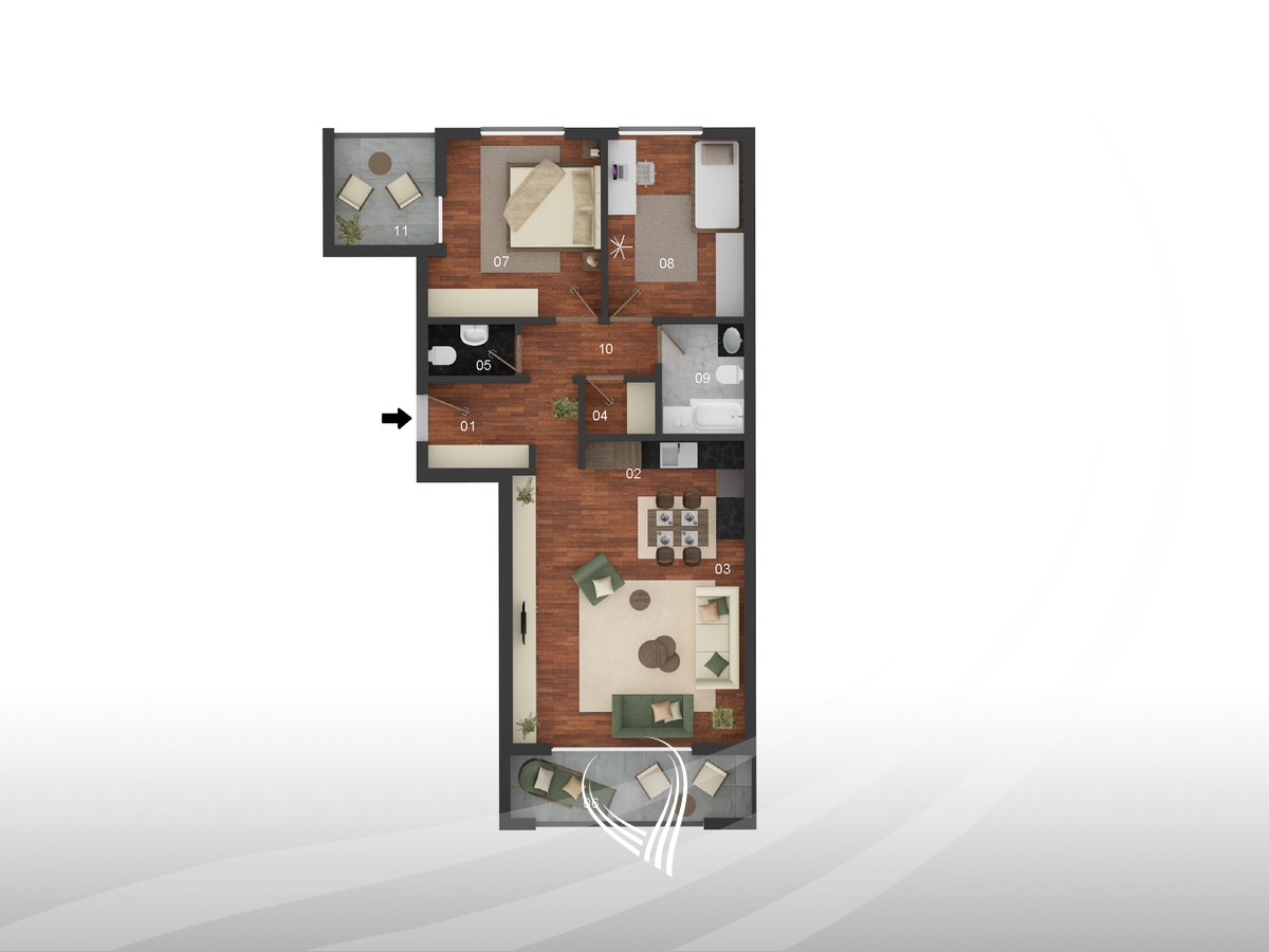 2-bedroom apartment for sale in the Arbëria – Dragodan neighborhood8
