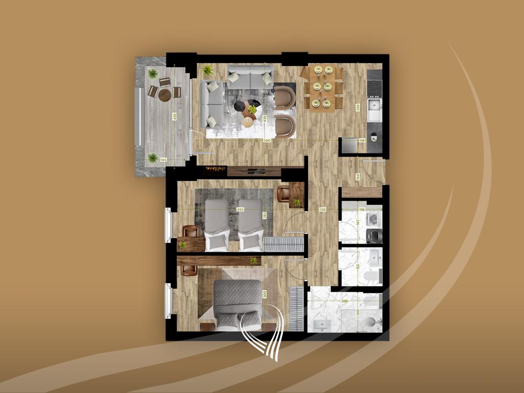 Banesë me 2 dhoma gjumi në shitje në lagjen Prishtina e Re – Albanica Residence8