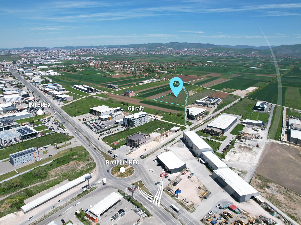 1 hectare and 33.65 ares of land for sale in Llapllasellë – near the roundabout by KFC3