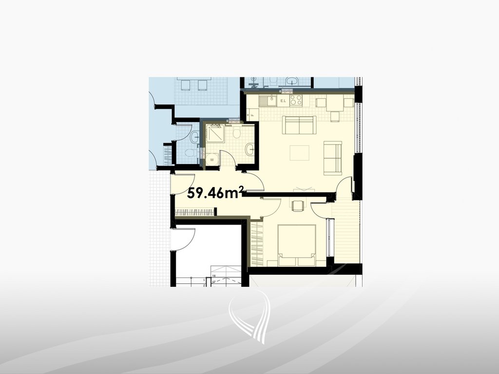 1-bedroom apartment for sale in the Prishtina e Re neighborhood – Grand Tower10