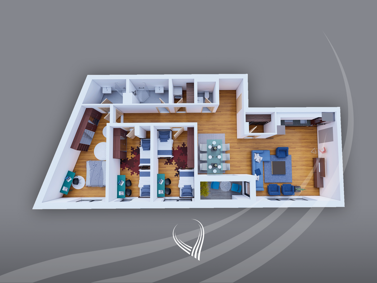Banesë me 3 dhoma gjumi në shitje në lagjen Prishtina e Re – Linda Premium Residence12