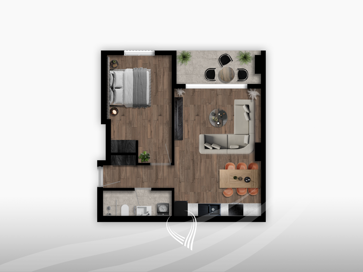1 bedroom apartment for sale in the Prishtina e Re neighborhood1