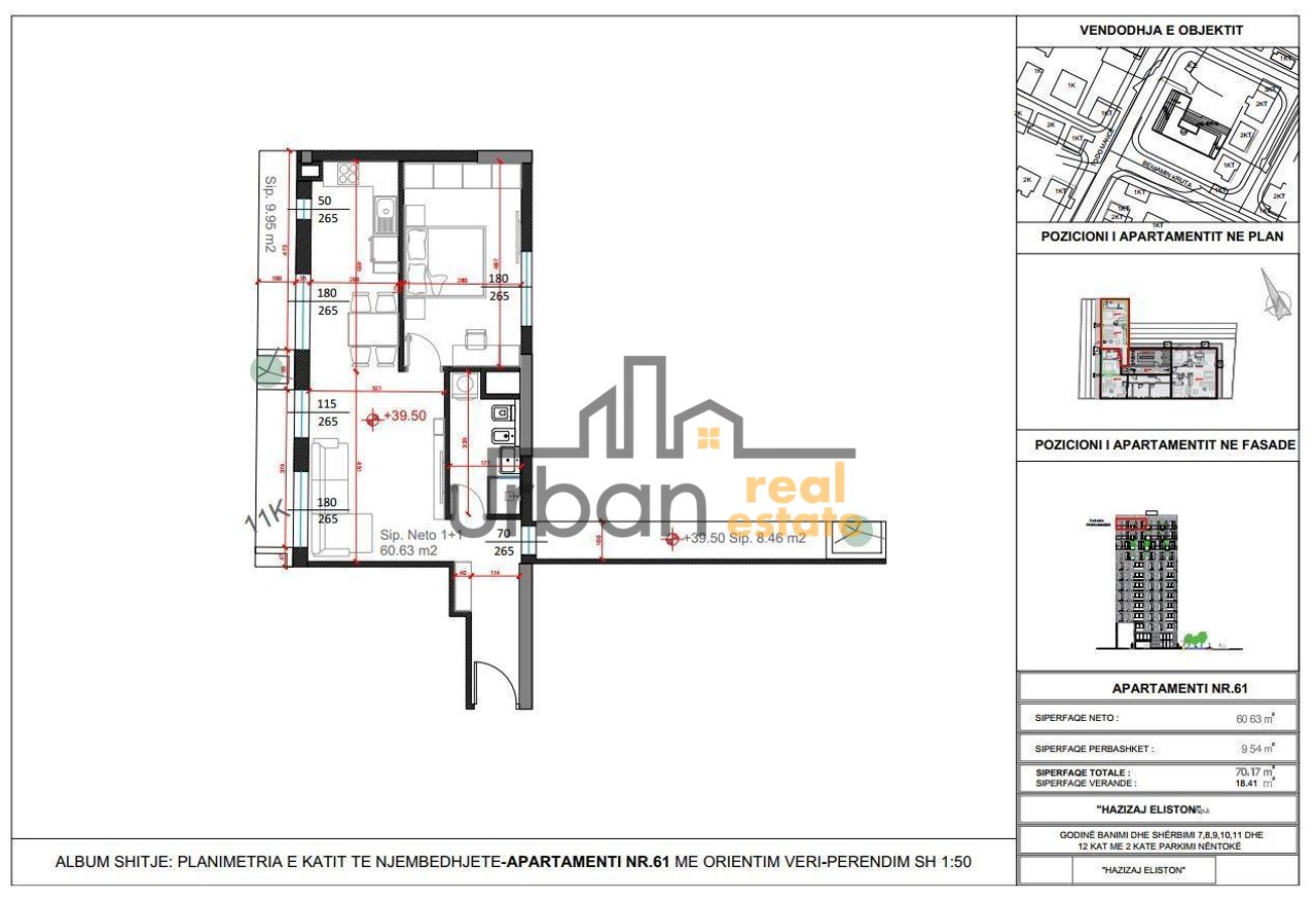 Appartamento 1+1 in Vendita all'Ex Campo Aviazione, Tirana - €135.000 | 88 m²