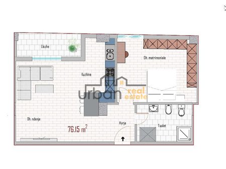 Shitet, Apartament 1+1, Blv Hill Residence, Paskuqan, Tiranë - 92,543€ | 84.13 m²