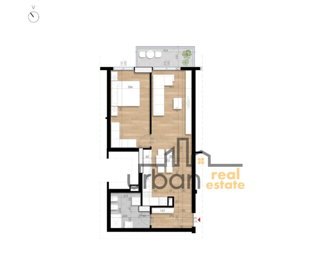 Shitet,Apartament 1+1,Rezidenca Turdiu, Ish Fusha e Aviacionit, Tiranë - 128,000€ | 79.14 m²