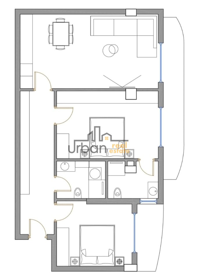 Shitet,  Apartament 2+1,  Fresku, Tiranë - 120000€ | 110 m²
