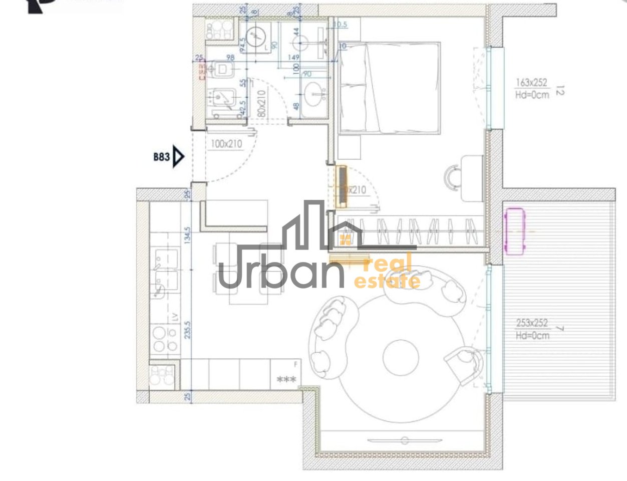 In vendita, Appartamento 1+1, New Boulevard, Tirana - 195000€ | 75 m²