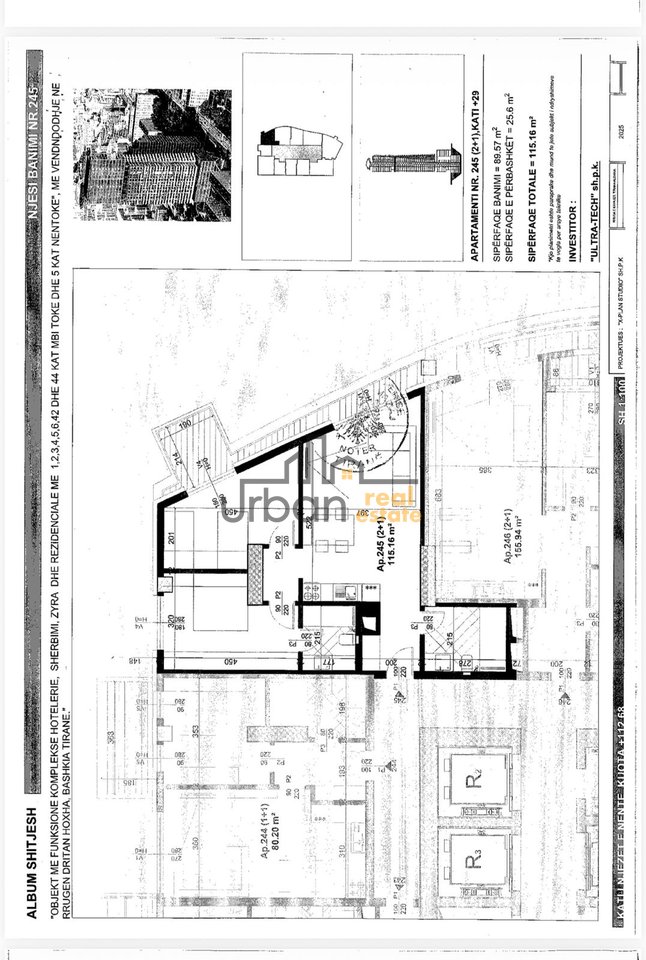 Apartment 2+1 for sale, DRITAN HOXHA STREET,, Tirana - 310,900€ | 115.16 m²
