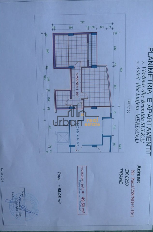 For sale, Two 1+1 Apartments, Sali Butka Street, Tirana - €178,000 and €174,000  | 58 m²