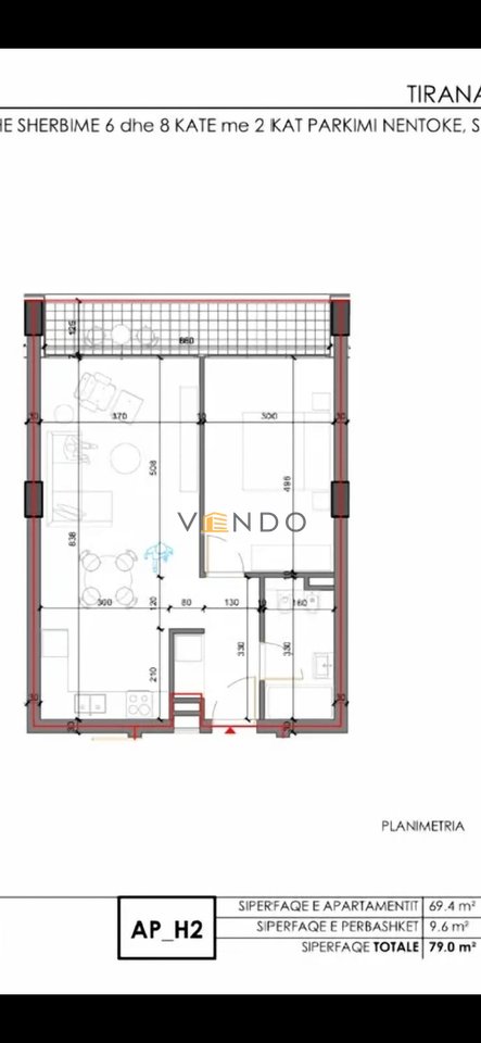 Apartment 1+1 for sale in Shkoze / +Forest Residenc