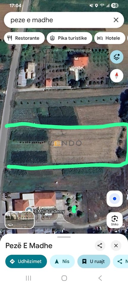 Shitet Toke Peze e Madhe prane  EMS Academy