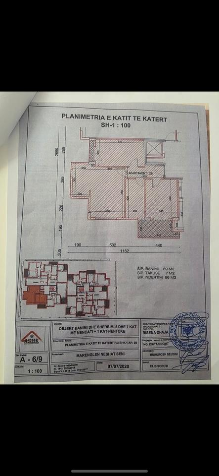 Shitet Apartament 2+1 tek Liqeni i Thate Penthouse