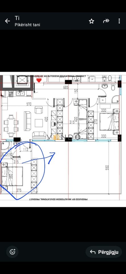 Shitet apartament 2+1+2 tek Pallatet e Tom Doshit Shkoze