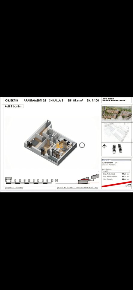 Shitet apartament 2+1+2 tek Dream House Residence mbrapa Kopshtit Zoologjik.