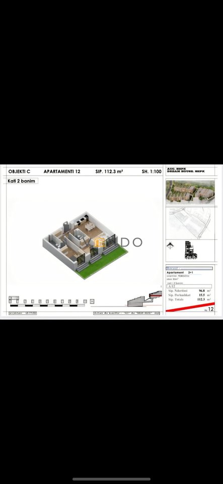 Shitet apartament 2+1+2 tek Dream House Residence mbrapa Kopshtit Zoologjik.