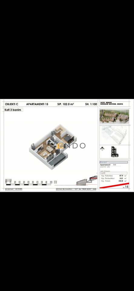 Shitet apartament 1+1 tek Dream House Residence mbrapa Kopshtit Zoologjik.