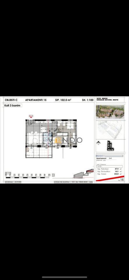 Shitet apartament 1+1 tek Dream House Residence mbrapa Kopshtit Zoologjik.