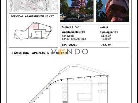 Shitet Apartament 1+1 tek Qytet Studenti, rruga Kristaq Capo/ Rezidenca Floating Floors