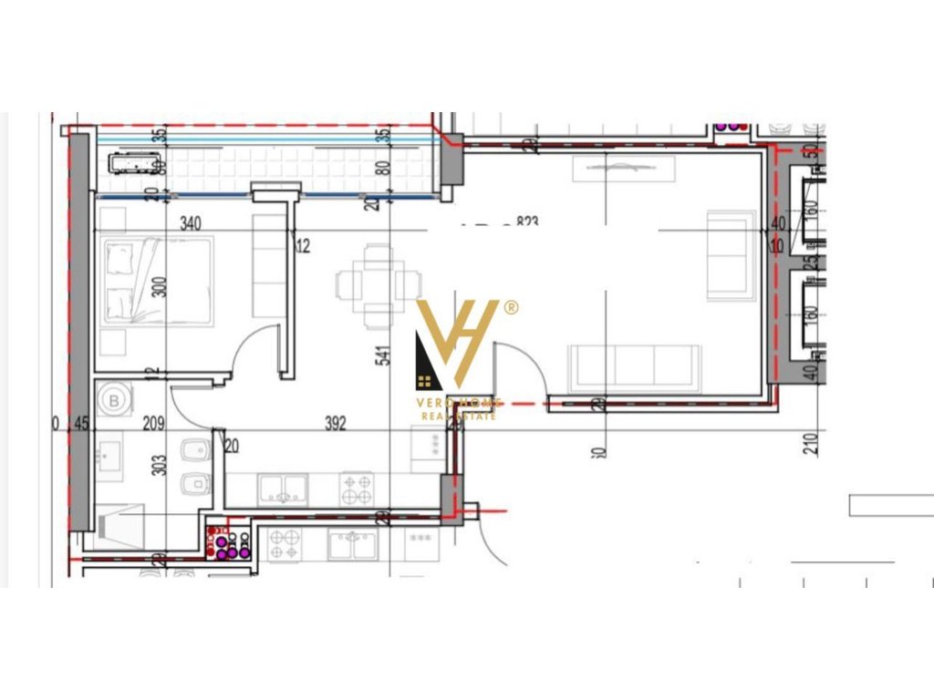 SHITET APARTAMENT 1+1+BLK NE LUNGOMARE 247.000 EURO